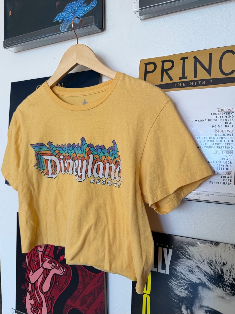 Disneyland Resort Yellow Graphic Cropped Tee - Disney